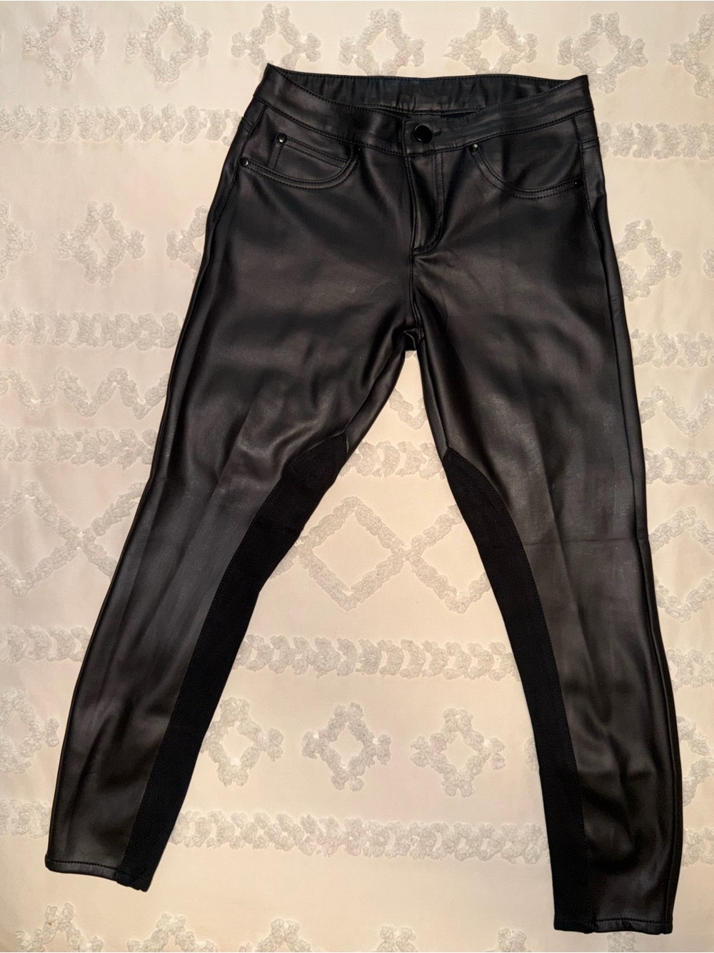 Mossimo Supply Co. Black Faux-Leather Skinny Jeans
